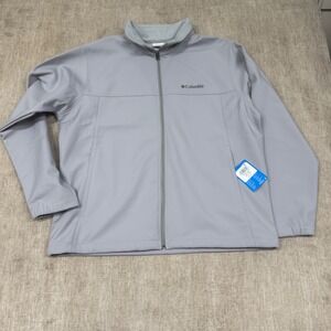 Columbia Bowen Lake II Softshell Jacket Mens XL City Grey Full Zip NWT